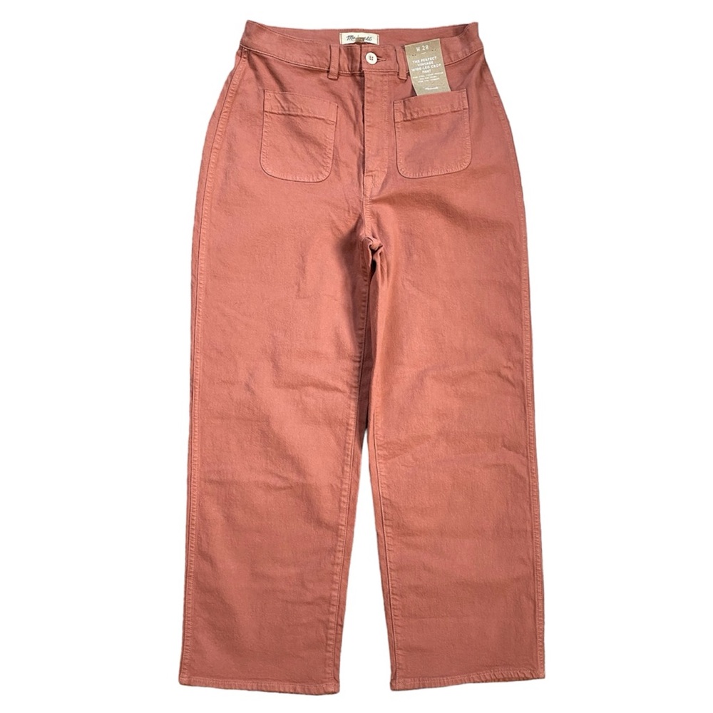 ❌SOLD🏷️NWT Madewell The Perfect Vintage Wide-Leg Crop Pants - Picture 1 of 9